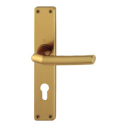 HOPPE Garniture de porte à plaque longue carrée Birmingham, 1117/202SP PZ, 8/72, F4, TS 27-47