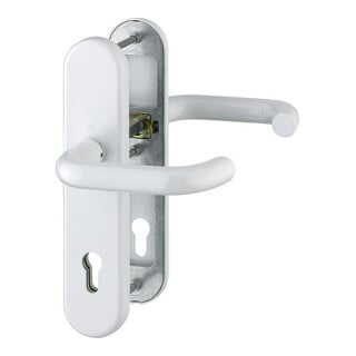HOPPE Garniture de porte à plaque longue HT-Schutz Paris 138/3331/3310,PZ,E92 blanc trafic