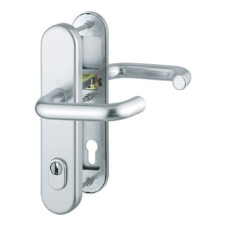 HOPPE Garniture de porte à plaque longue HT-Schutz Paris 138/3332ZA/3310,PZ,E92 couleur naturelle