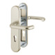 HOPPE Garniture de porte à plaque longue ZT-protection, Paris 138L/3331/3310, PZ, argenté nickelé E72-1