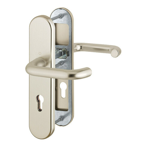 HOPPE Garniture de porte à plaque longue ZT-protection, Paris 138L/3331/3310, PZ, argenté nickelé E72