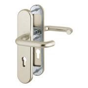 HOPPE Garniture de porte à plaque longue ZT-protection, Paris 138L/3331/3310, PZ, argenté nickelé E72