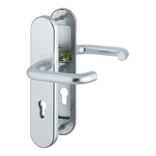 HOPPE Garniture de porte à plaque longue ZT-Schutz, Paris 138L/3331/3310, PZ, E72 couleur naturelle