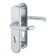 HOPPE Garniture de porte à plaque longue ZT-Schutz, Paris 138L/3331/3310, PZ, E72 couleur naturelle