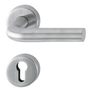 HOPPE Garniture de porte OT avec rosaces, ronde, Bonn E150/42H/42HKVS, VK8, PZ acier inox mat