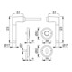 HOPPE Garniture de porte OT avec rosaces, ronde, Capri M1950/15KV/15KVS, VK8, BB-2