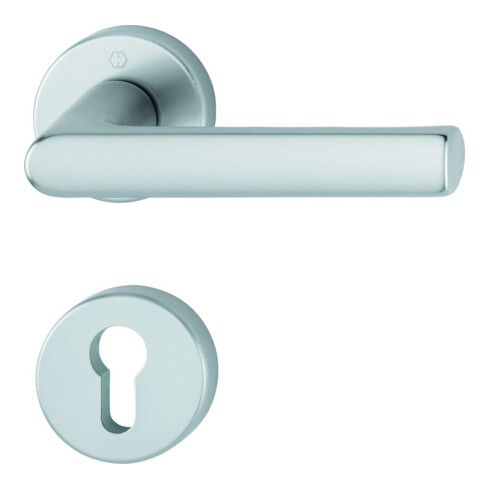 HOPPE Garniture de porte OT avec rosaces, ronde, Hamburg 1700/42KV/42KVS, VK8, couleur naturelle