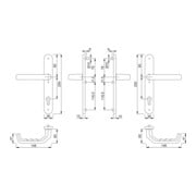 HOPPE Garniture de porte PT, ovale, Liverpool 1313G/3357N, PZ, 8/92 F1-2, TS 67-72-4