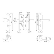 HOPPE Garniture de remplacement HT, longue, PZ, 10/92, Paris 86G/3331/3310/138 blanc trafic-4