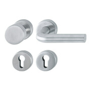 HOPPE Garniture interchangeable avec rosaces, rd, Bonn E58/42H/42HKVS/150 PZ, VK8, acier inox mat