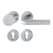 HOPPE Garniture interchangeable avec rosaces, ronds, Bonn E58/42KV/42KVS/150Z PZ, VK8, acier inox mat