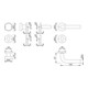 HOPPE Garniture interchangeable avec rosaces, ronds, Bonn E58/42KV/42KVS/150Z PZ, VK8, acier inox mat-3