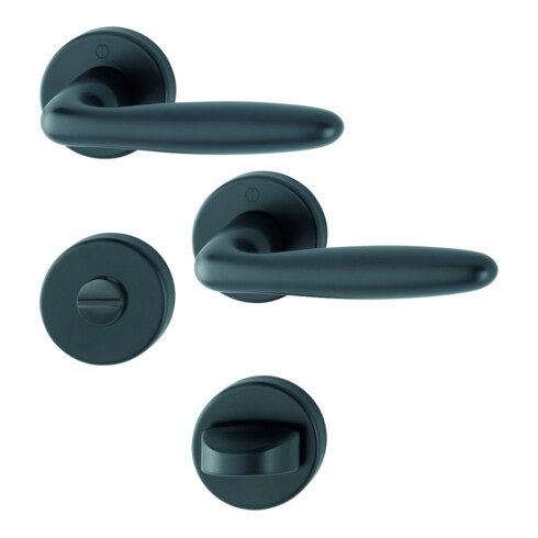 HOPPE Garniture rosace 1510/42KB/42KBS, F9714M, WC, 37-47