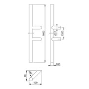 HOPPE HT-Stoßgriff E5012,gerade, L1600, Durchmesser 30 Edelstahl matt-3