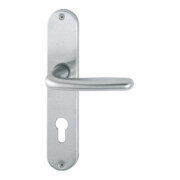 Hoppe jeu de plaques longues Cardiff E1850Z/302 VA F69 PZ 72mm DIN L/R