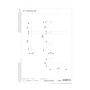 Hoppe jeu de plaques longues Stock.E1140Z/302 VA F69 VA F69 PZ 72mm DIN L/R-3