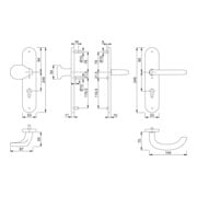 Hoppe Kit de protection Mar.E86G/3331/3310/1138Z VA F69 72mm 41-46mm-4