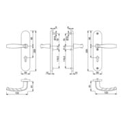 Hoppe Kit de protection NY 1810H/3331/3410 Alu.F1 92mm 67-72mm-4