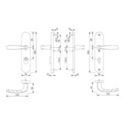Hoppe Kit de protection NY 1810H/3332ZA/3410 Alu.F1 92mm 67-72mm-2