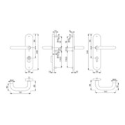 Hoppe Kit de protection Paris E138Z/3332ZA/3310 VA F69 72mm 42-47mm-2