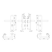 Hoppe Kit de protection Paris E138Z/3332ZA/3310 VA F69 72mm 42-47mm-4