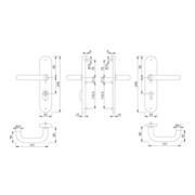 Hoppe Kit de protection Paris E138Z/3332ZA/3310 VA F69 92mm 67-72mm-2