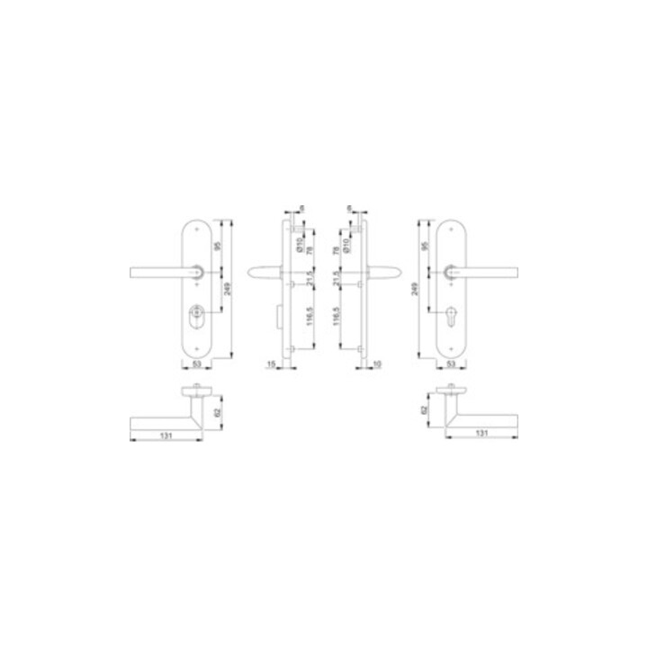 Hoppe Kit de protection Stock.E1140Z/3332ZA/3310 VA F69 72mm 42-47mm