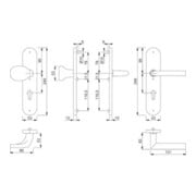 Hoppe Kit de protection Stock.E86G/3331/3310/1140Z VA F69 72mm 42-47mm-2