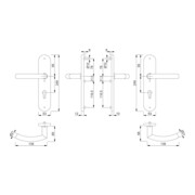 Hoppe Kit de protection Tro.E1430Z/3331/3310 VA F69 92mm 67-72mm-4