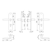 Hoppe Kit de protection Vérone 1510/3331/3310 Alu.F1 72mm 42-47mm-2