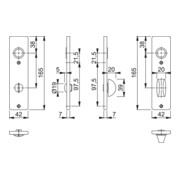 Hoppe Kurzschild-Paar 202KP Alu. F1 Bad SK/OL-3