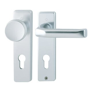 Hoppe Kurzschild-Wechselgarnitur London Aluminium