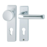 Hoppe Kurzschild-Wechselgarnitur London Aluminium