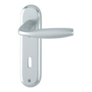 Hoppe Kurzschildgarnitur NY 1810/273KP Alu.F1 OB Drückergarnitur