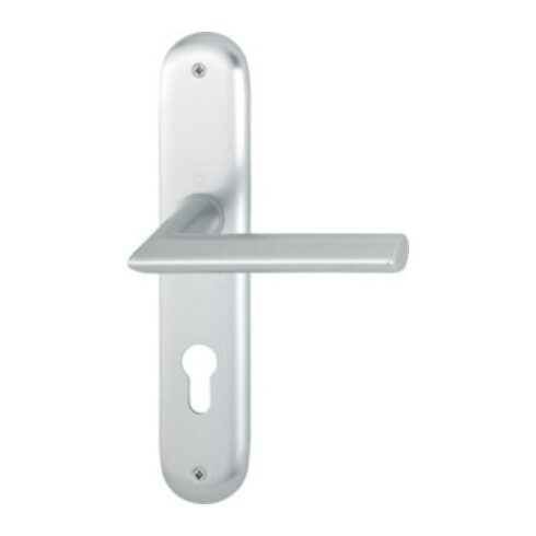 Hoppe Langschild-Drückergrt.Stockholm 1140/273P DIN EN 1906 PZ VK 8mm Entf.72mm Alu F1