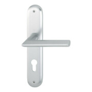 Hoppe Langschild-Drückergrt.Stockholm 1140/273P DIN EN 1906 PZ VK 8mm Entf.72mm Alu F1