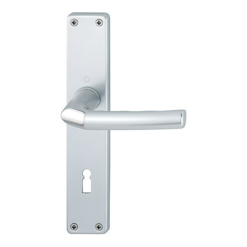 Hoppe Langschildgarnitur Birmingham 1117/202SP Alu. F1 OB 72mm DIN L/R