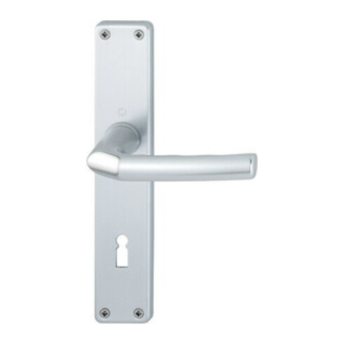 Hoppe Langschildgarnitur Birmingham 1117/202SP Alu. F1 OB 72mm DIN L/R