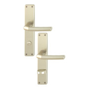 Hoppe Langschildgarnitur Birmingham 1117/202SP Alu. F2 Bad SK/OL 78mm DIN L/R