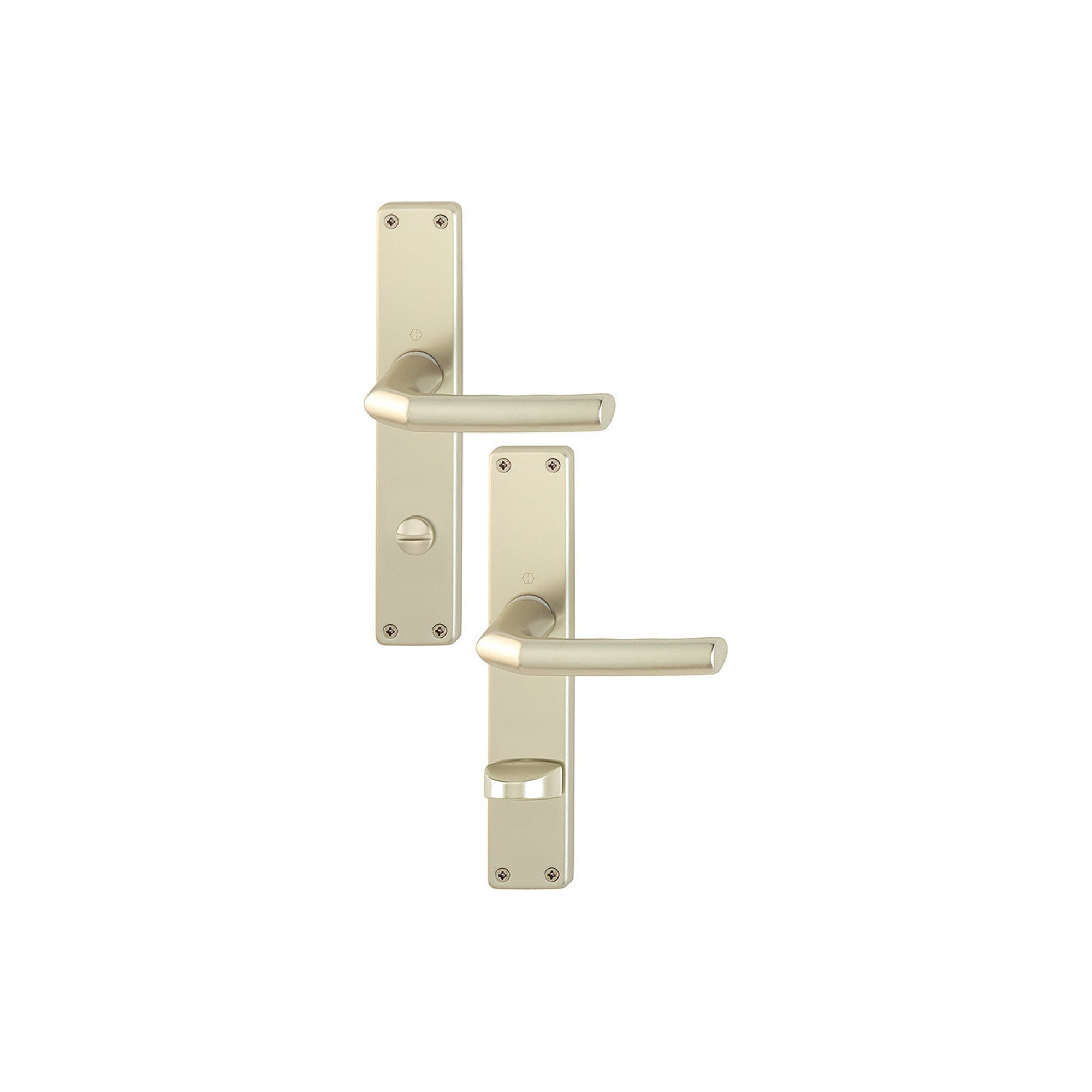 Hoppe Langschildgarnitur Birmingham 1117/202SP Alu. F2 Bad SK/OL 78mm DIN L/R