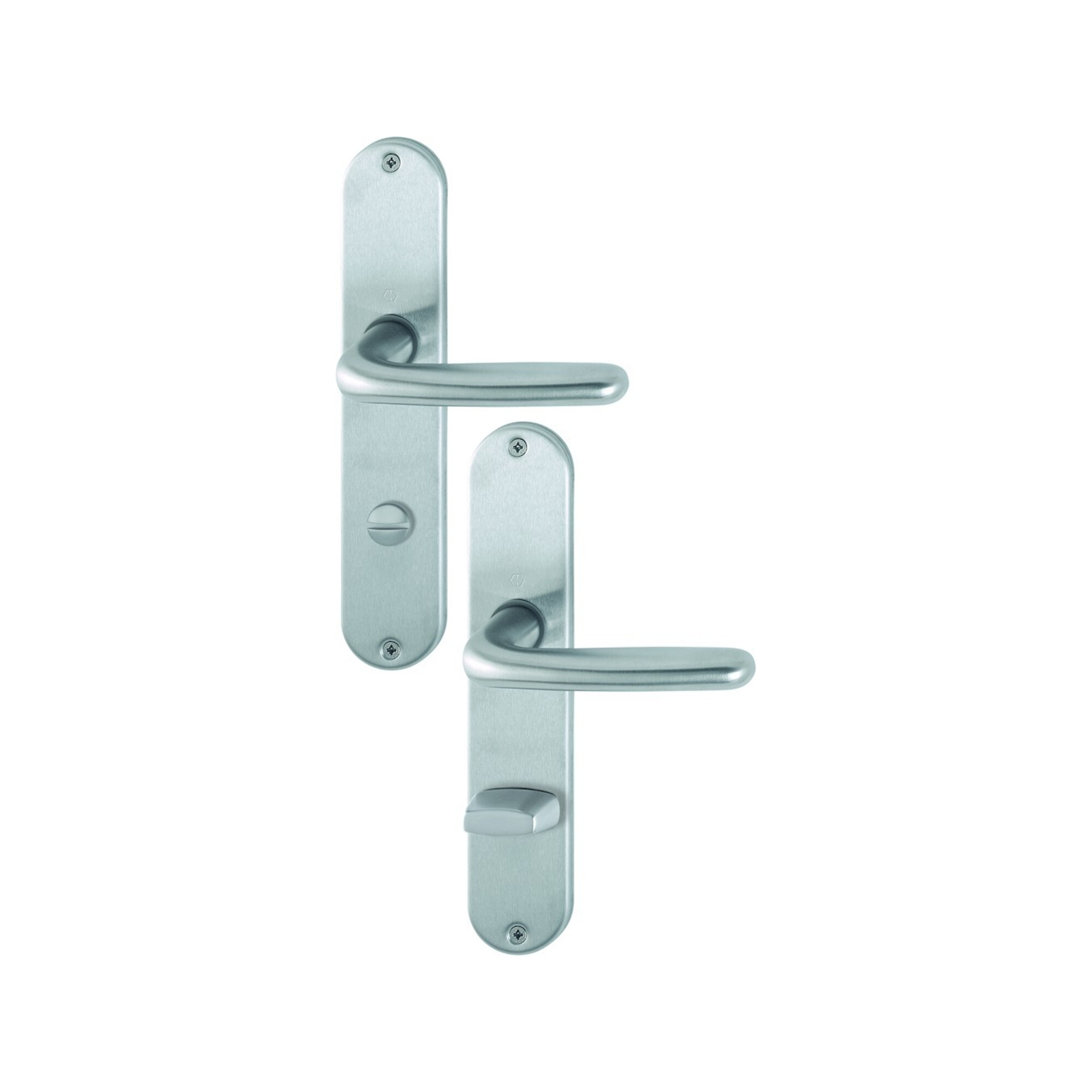 Hoppe Langschildgarnitur Cardiff E1850Z/302 VA F69 Bad SK/OL 78mm DIN L/R