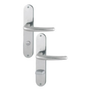 Hoppe Langschildgarnitur Denver E1310Z/302 VA F69 Bad SK/OL 78mm DIN L/R