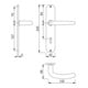 Hoppe Langschildgarnitur Denver E1310Z/302 VA F69 OB 72mm DIN L/R