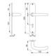 Hoppe Langschildgarnitur Denver E1310Z/302 VA F69 OB 72mm DIN L/R-4