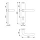 Hoppe Langschildgarnitur Denver E1310Z/302 VA F69 PZ 72mm DIN L/R-2