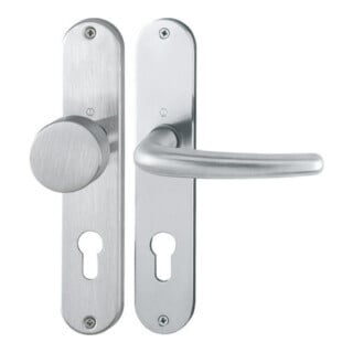 Hoppe Langschildgarnitur Denver E58/302/1310Z VA F69 PZ 72mm DIN L/R