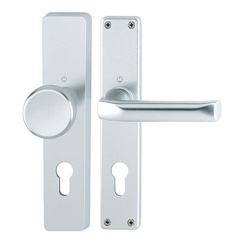 Hoppe Langschild-Wechselgarnitur London Aluminium