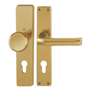 Hoppe Langschildgarnitur London 54/227/202SP/113 Alu. F4 PZ 72mm DIN L/R