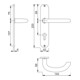 Hoppe Langschildgarnitur Mar.E1138Z/302 VA F69 PZ 72mm DIN L/R-3