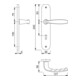 Hoppe Langschildgarnitur New York 1810/273P Alu. F1 OB 72mm DIN L/R